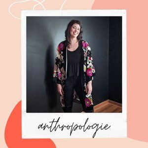 Anthropologie Peyton Floral Burnout Kimono OS